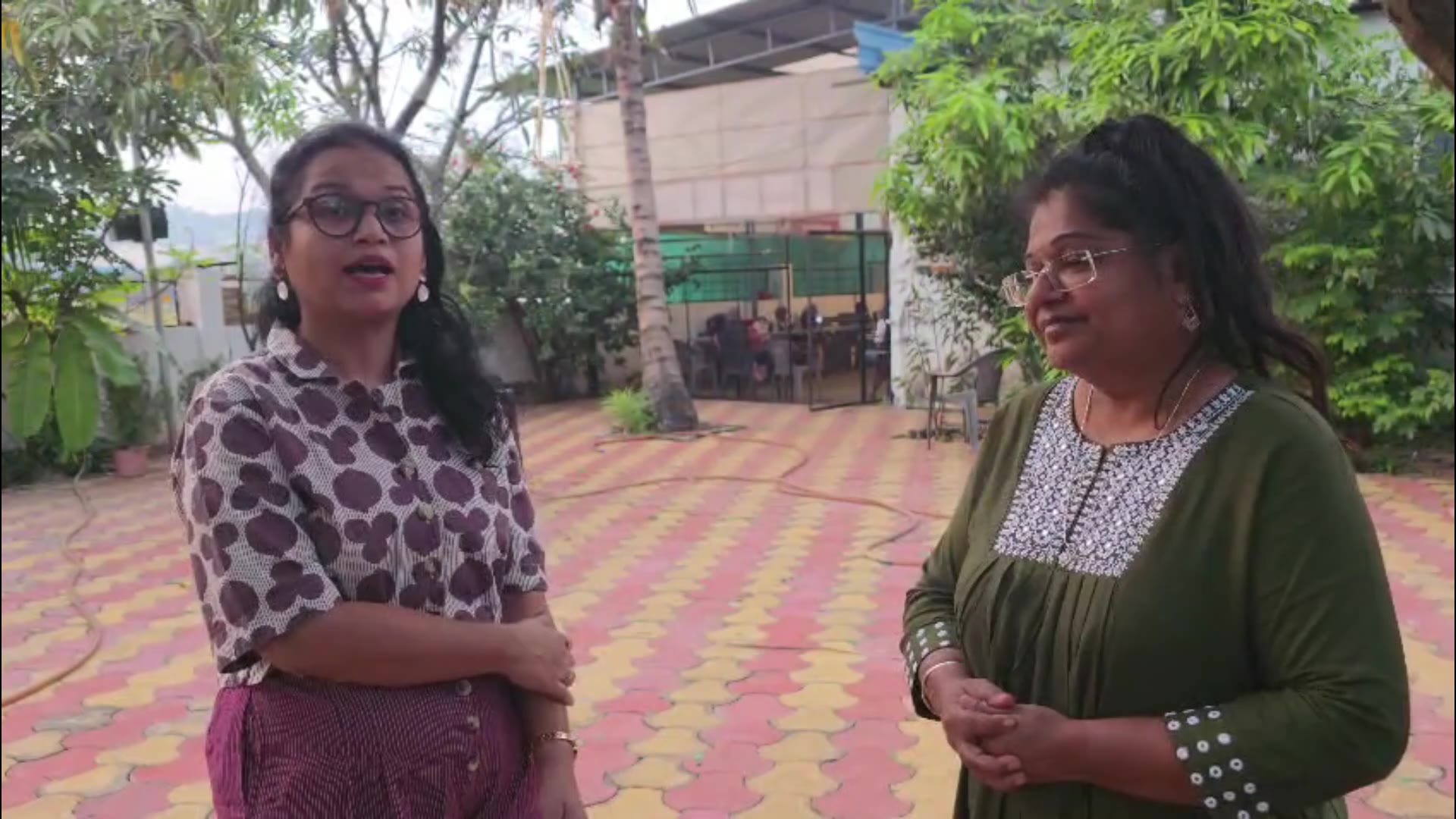 Green Planet Solutions Director Pallavi Pawar with Kinara Trust Founder Mrs. Priti Vaidya at Ahirwade Kamshet