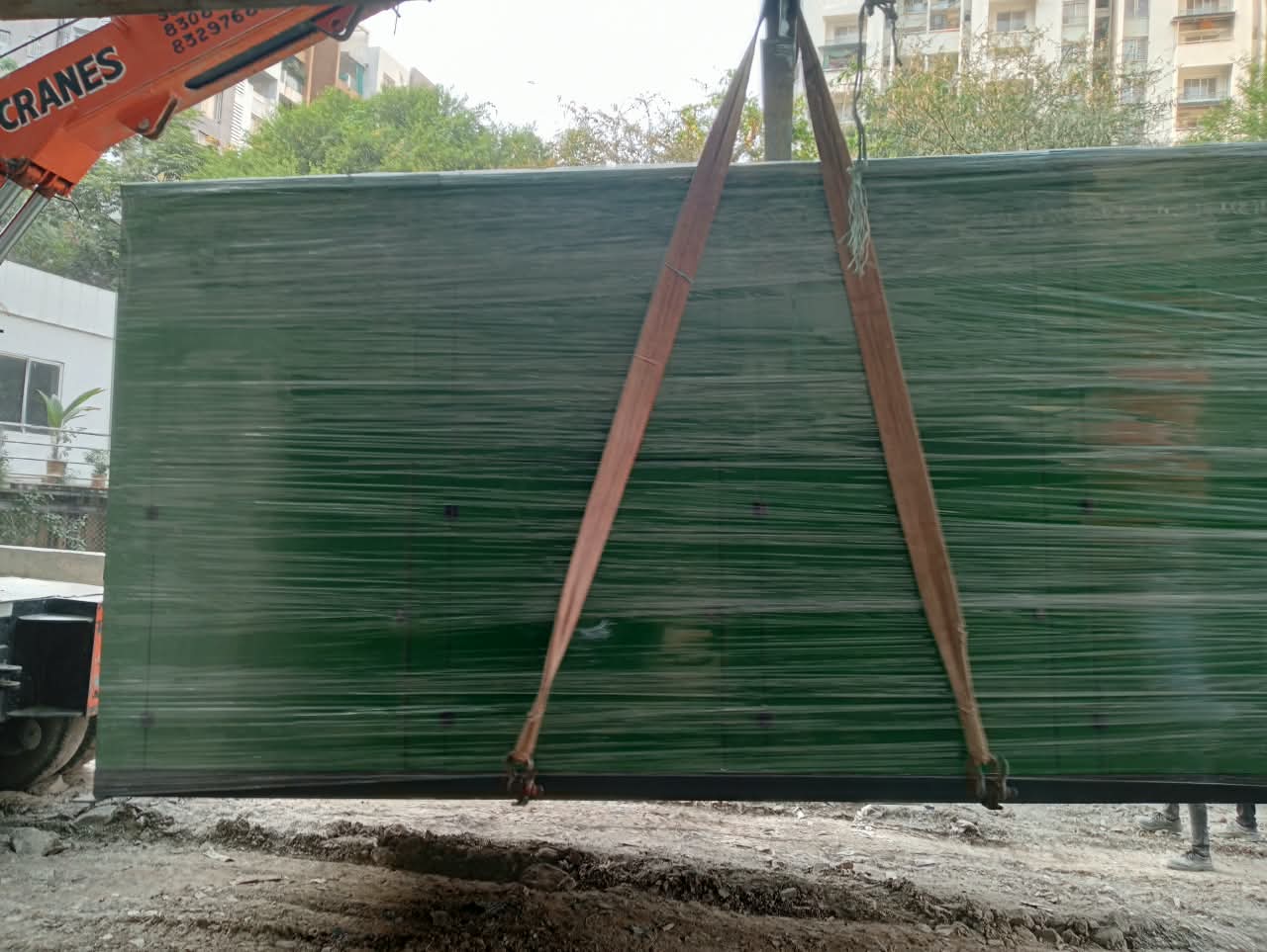 Kumar Buildtech Pune Crane Assisted Composting Machine Installation