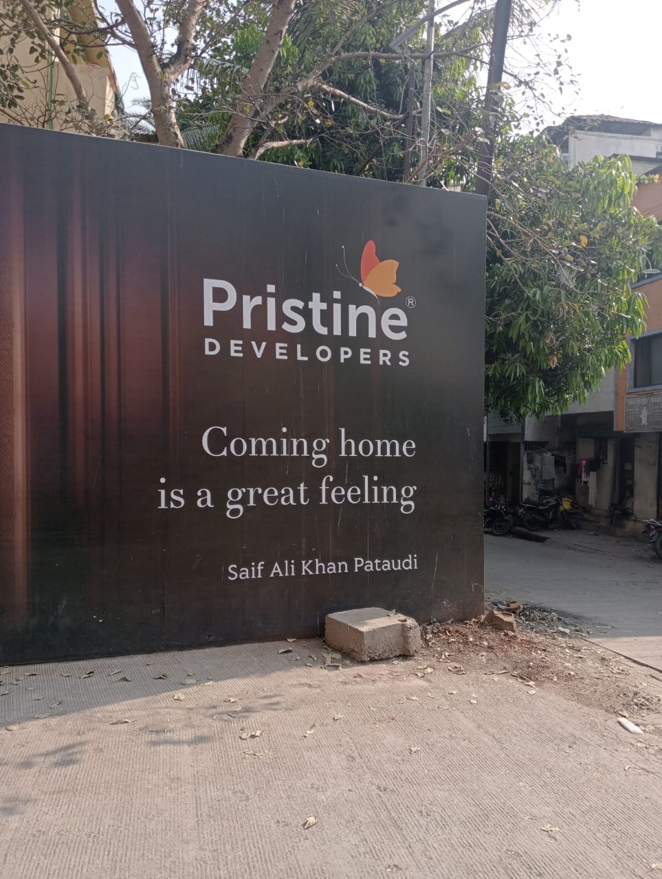 Pristine Developers site branding at Kharadi Pune
