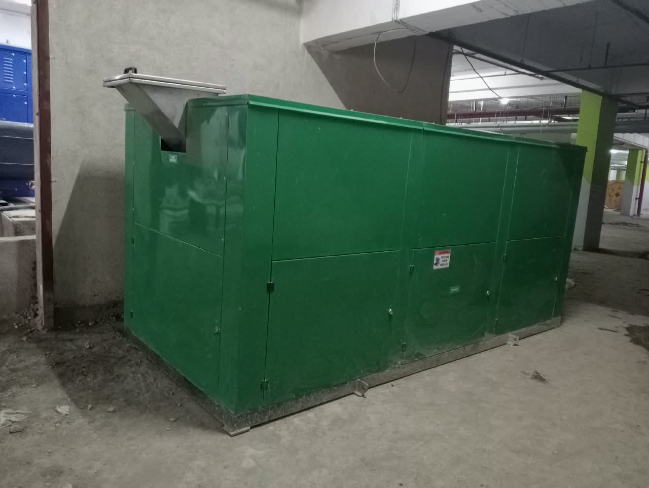 Fully automatic in-vessel composting machine installed at Solitaire World Bibwewadi Pune